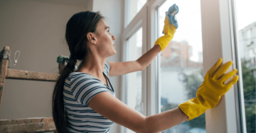 limpiar las ventanas de pvc