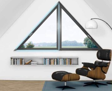 ventana de pvc triangular